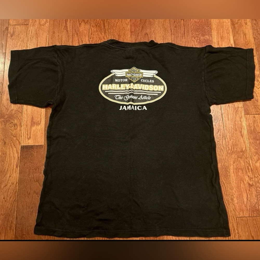 Harley-Davidson Jamaica Black T-Shirt with Gold Logo